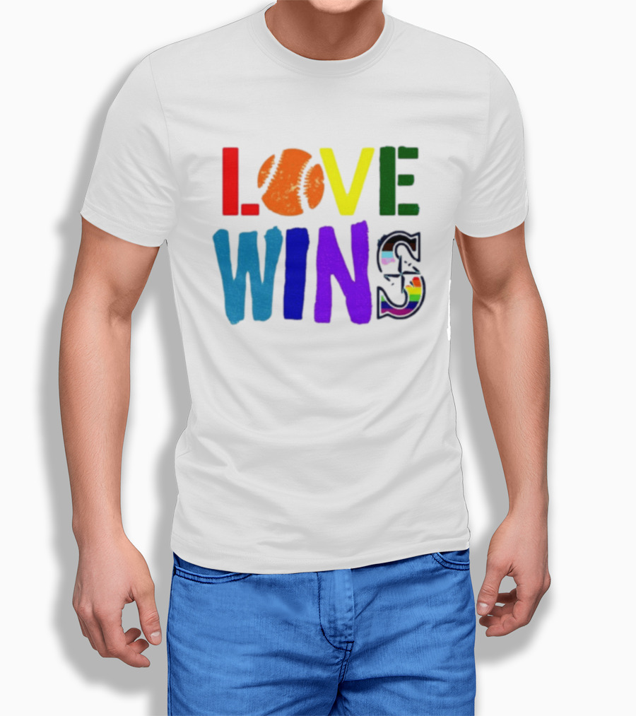 Julio Rodriguez Love Wins Seattle Mariners MLB Baseball T-Shirt