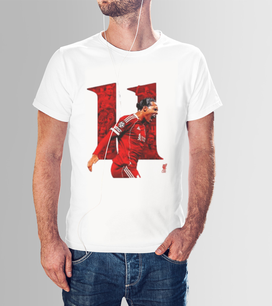 Virgil Van Dijk Liverpool Fifpro World 11 Champions League Star T-Shirt