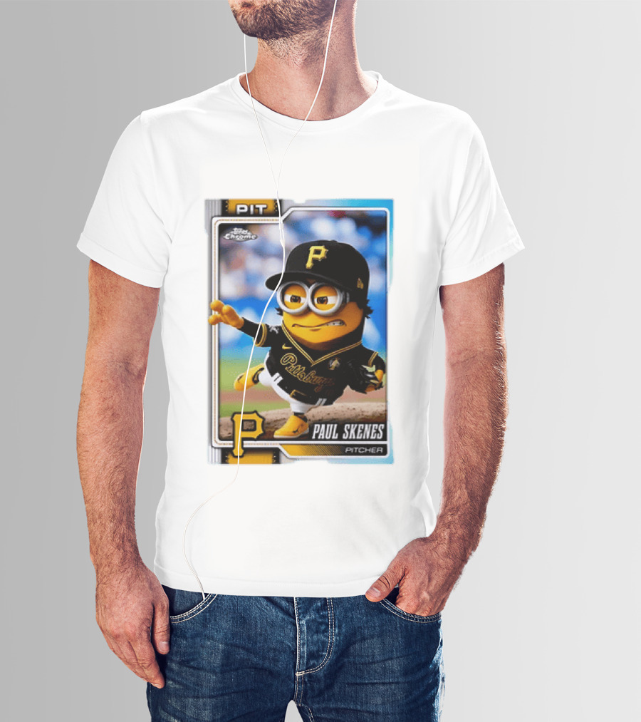 Paul Skenes Pittsburgh Pirates Minion Pitcher Topps Chrome Card PIT T-Shirt