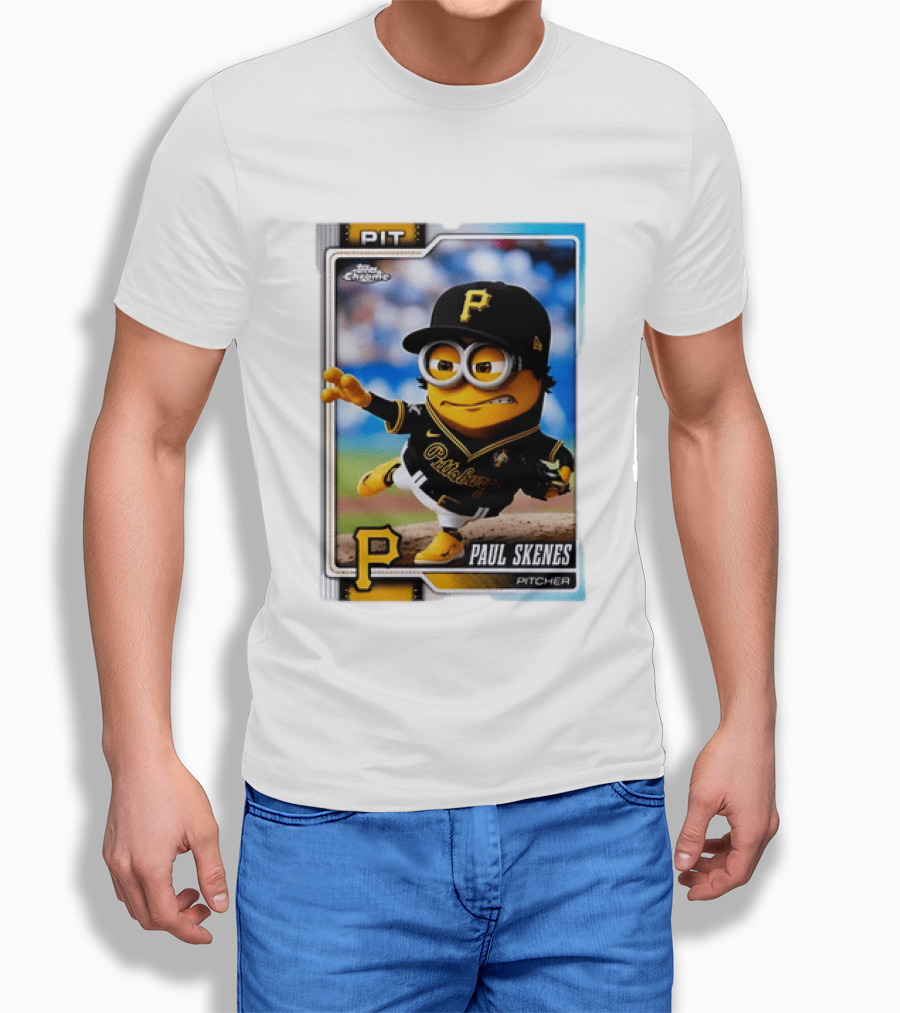 Paul Skenes Pittsburgh Pirates Minion Pitcher Topps Chrome Card PIT T-Shirt