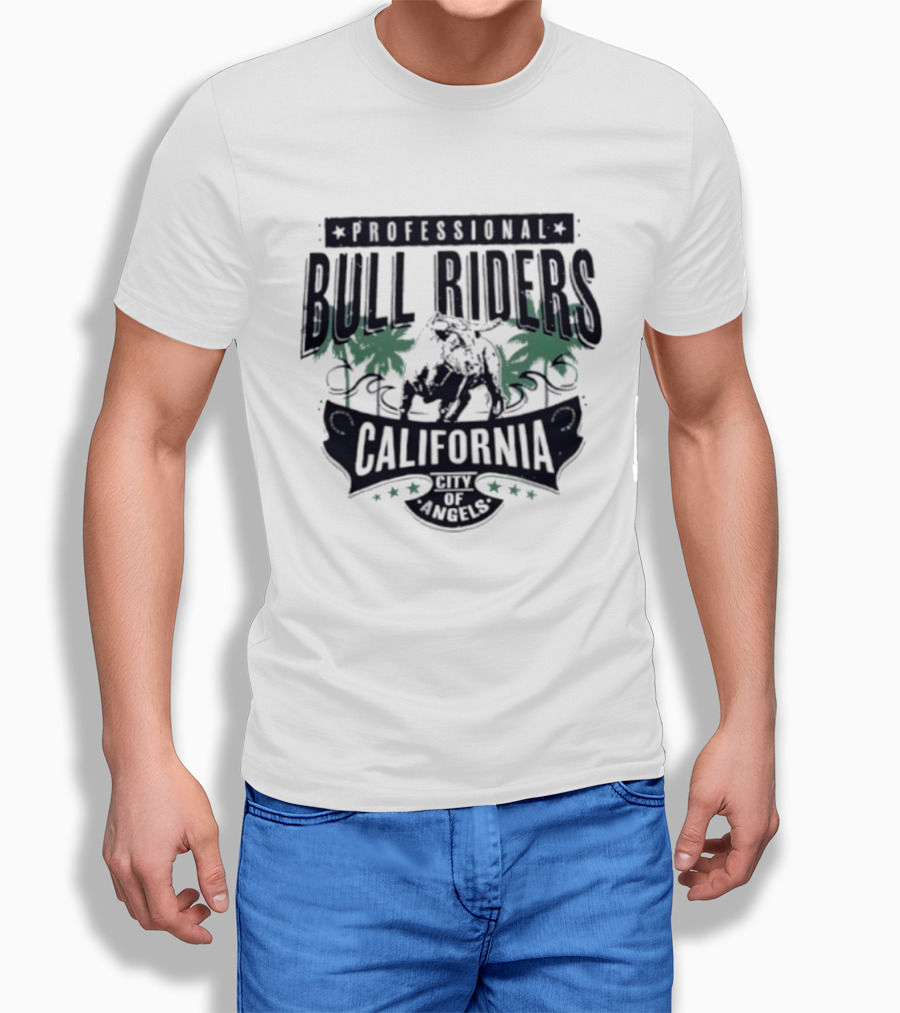 Professional Bull Riders California Ride The Nights Anaheim City Of Angels T-Shirt