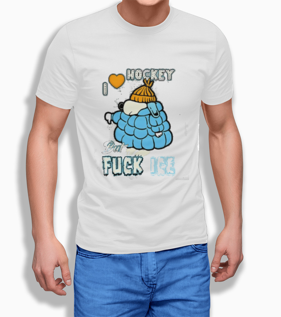 I Love Hockey But Fuck Ice Funny Winter Sports Fan T-Shirt