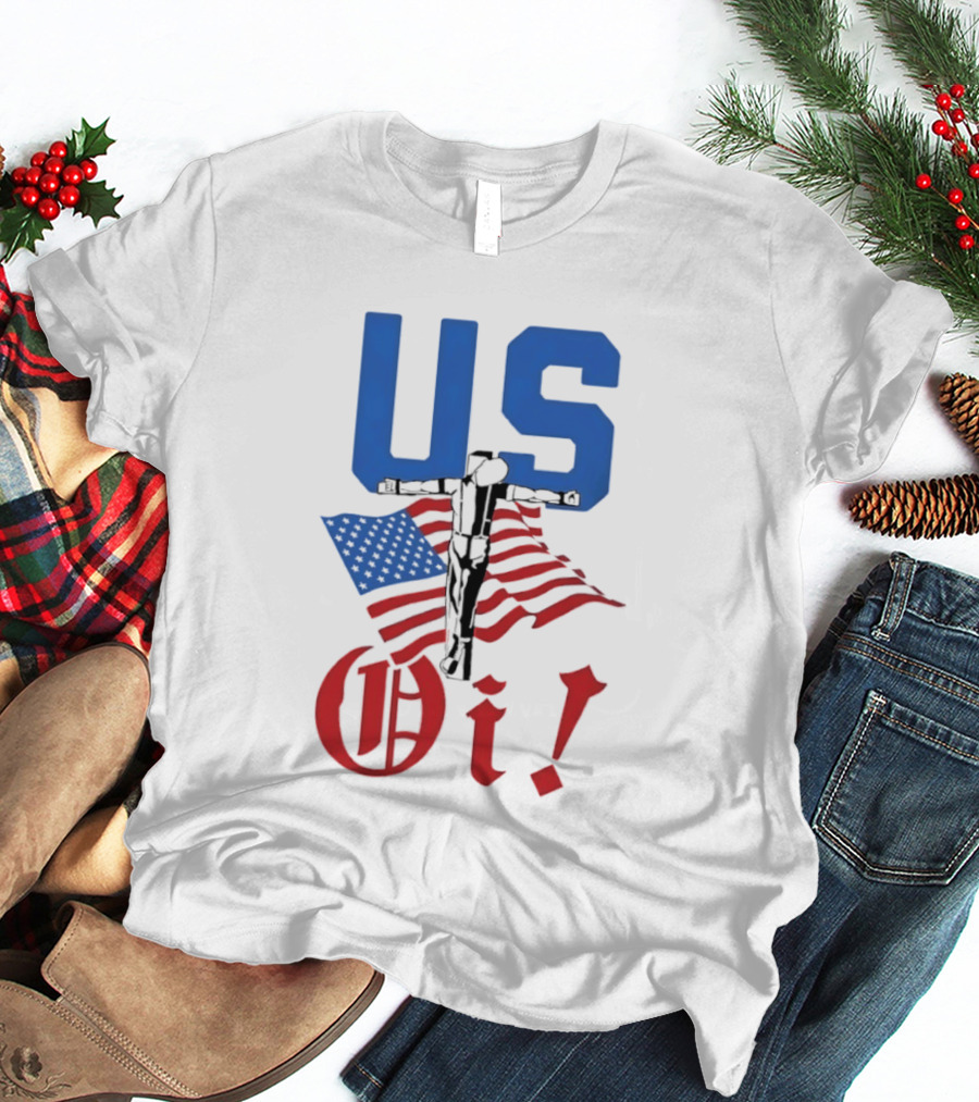 US Oi American Flag Punk Rock Skinhead Culture T-Shirt