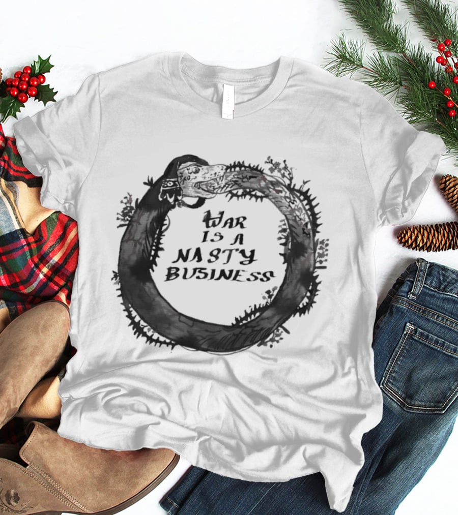 War Is A Nasty Business Ouroboros Serpent Circle T-Shirt