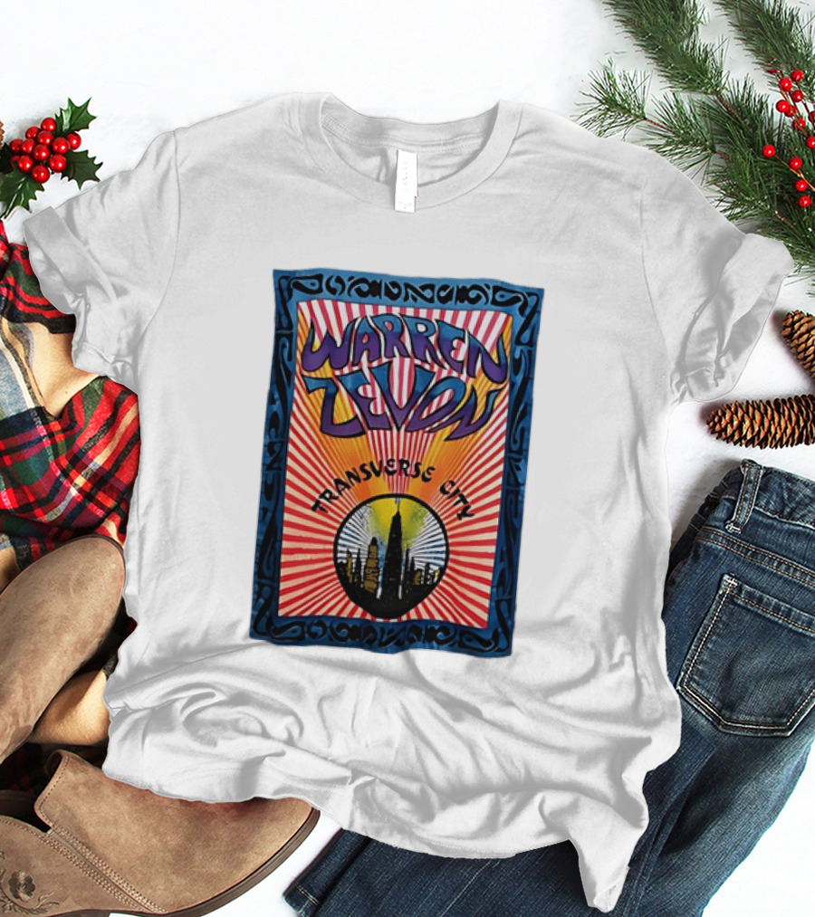 Warren Zevon Transverse City Psychedelic Rock Skyline T-Shirt