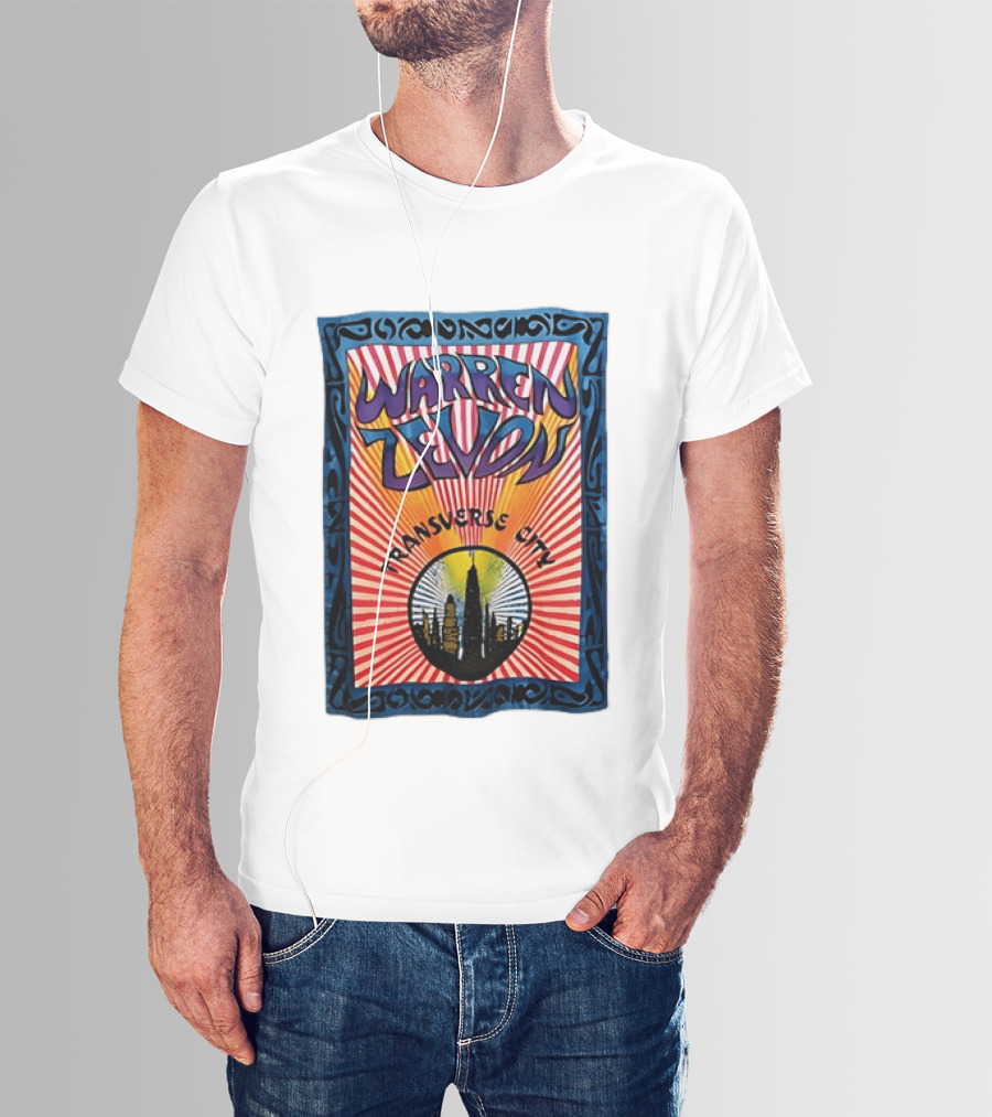 Warren Zevon Transverse City Psychedelic Rock Skyline T-Shirt