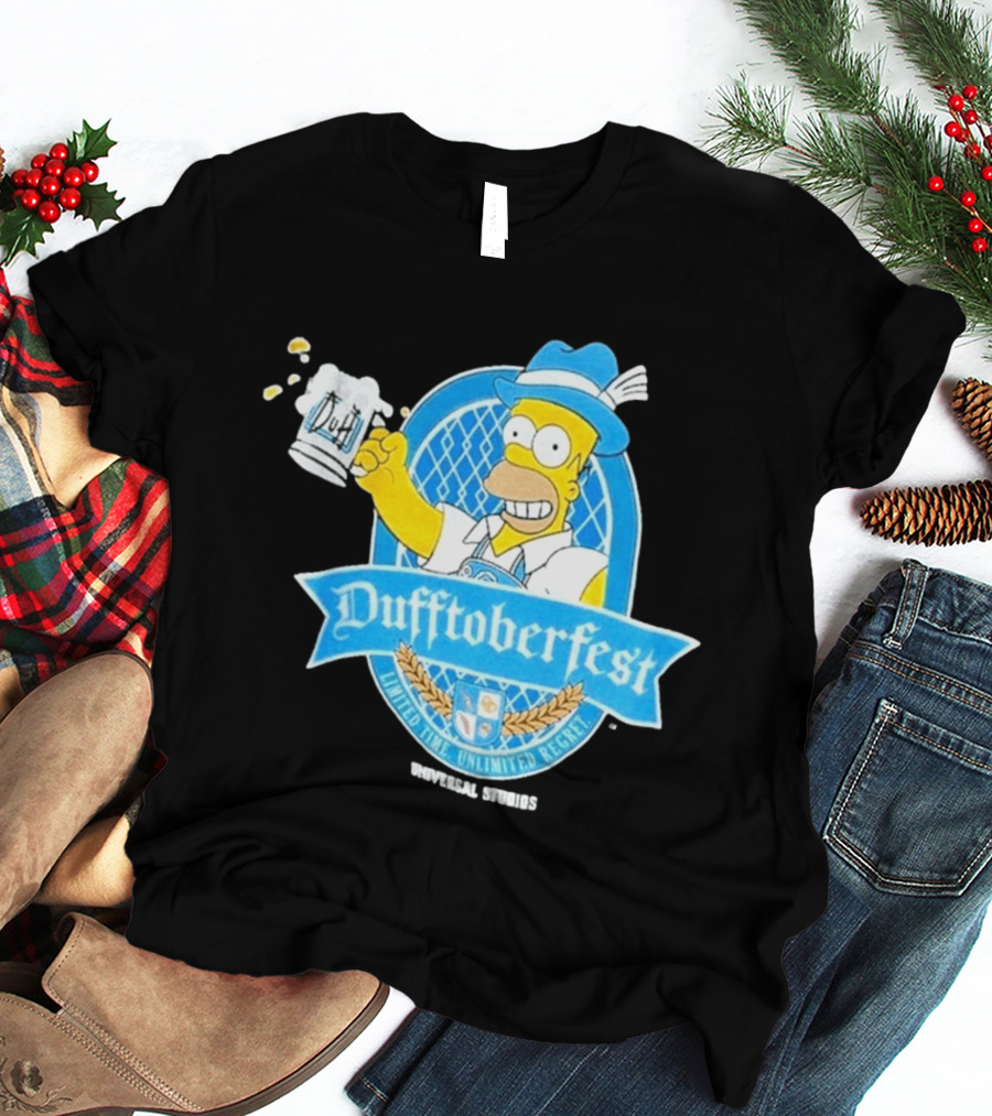 Simpsons Homer Dufftoberfest Universal Studios Unlimited Time Unlimited Regret T-Shirt