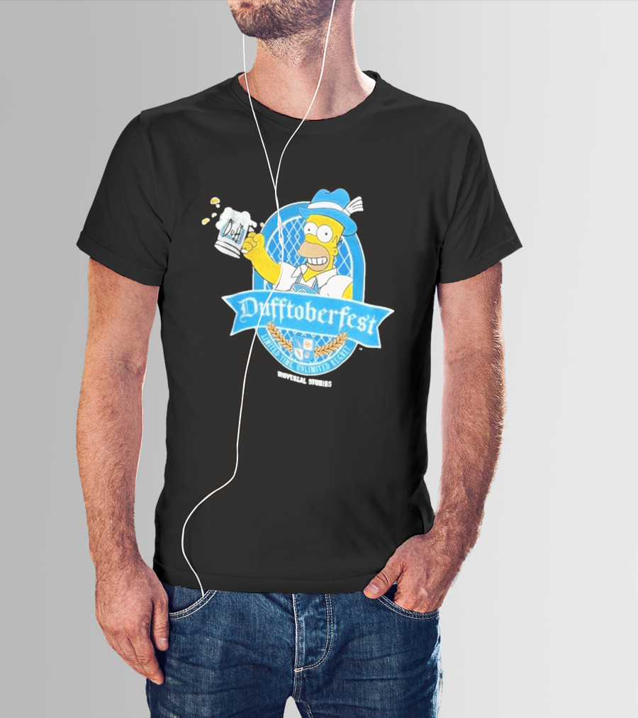 Simpsons Homer Dufftoberfest Universal Studios Unlimited Time Unlimited Regret T-Shirt