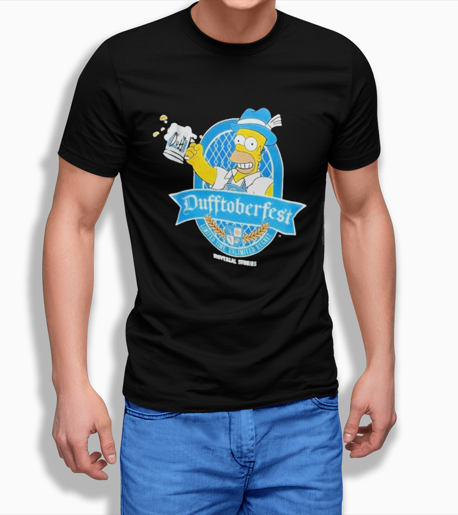 Simpsons Homer Dufftoberfest Universal Studios Unlimited Time Unlimited Regret T-Shirt