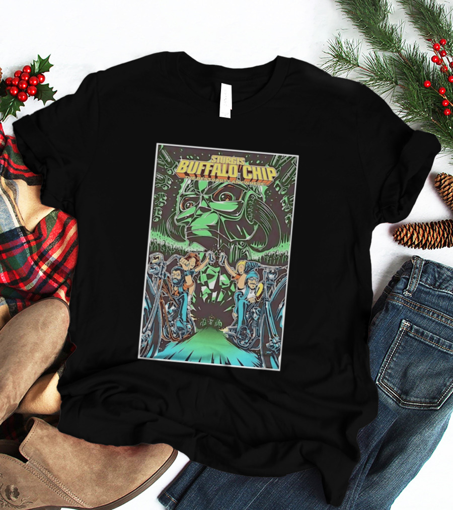 Sturgis Buffalo Chip The Best Party Anywhere Motorcycle Event Darth Vader Mashup T-Shirt