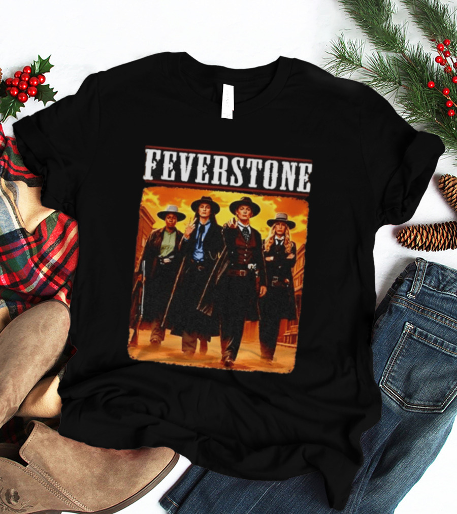 Feverstone Western Outlaws Indiana Fever WNBA Players As Gunfighter Team T-Shirt