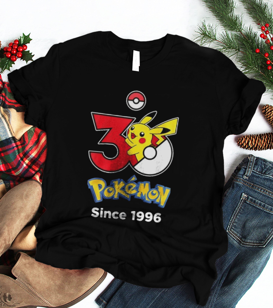 Tampa Bay Buccaneers X Pokemon 30th Anniversary Pikachu Since 1996 Celebration T-Shirt