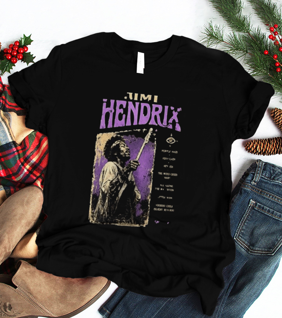 Jimi Hendrix Psychedelic Experience Are You Experienced Track List T-Shirt