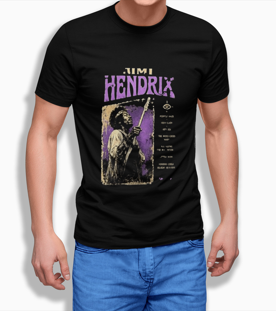 Jimi Hendrix Psychedelic Experience Are You Experienced Track List T-Shirt