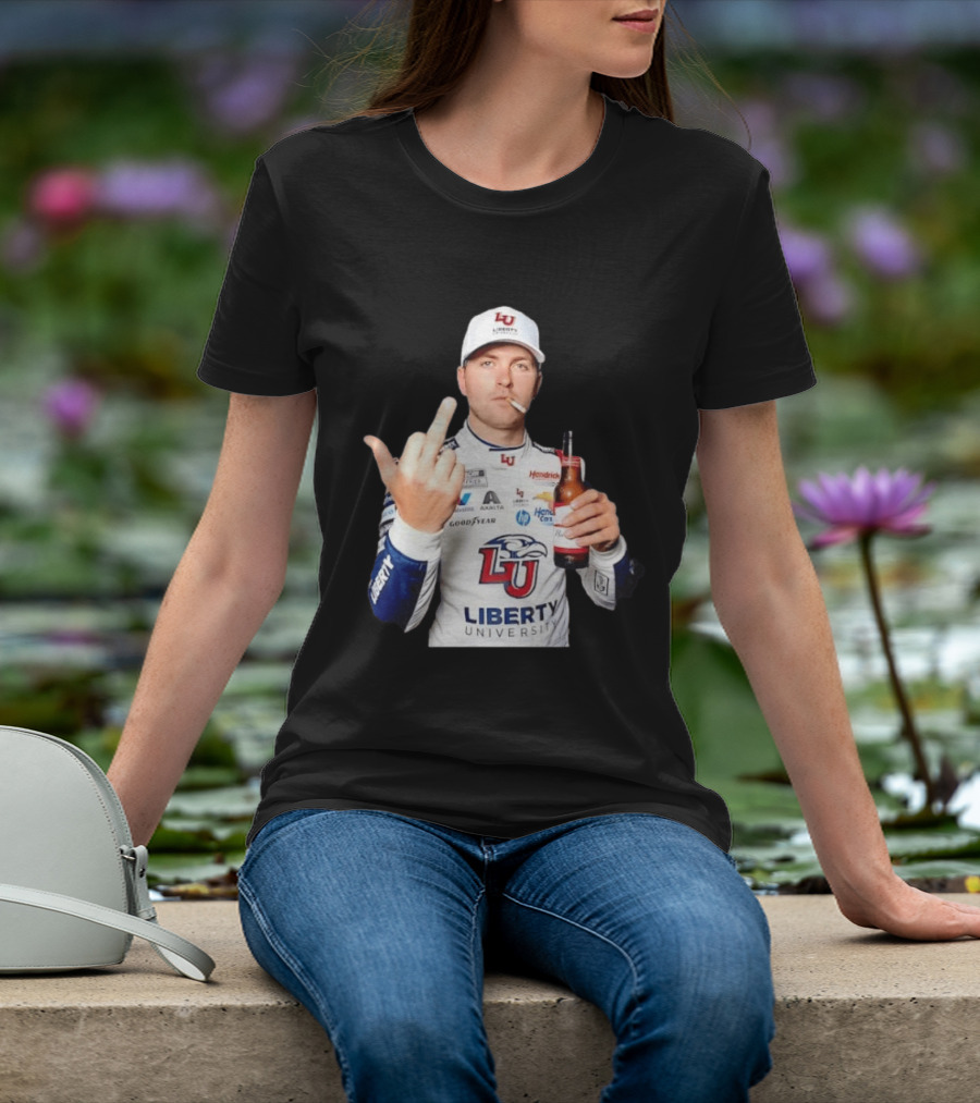 William Byron Liberty University Middle Finger Hendrick Motorsports NASCAR T-Shirt