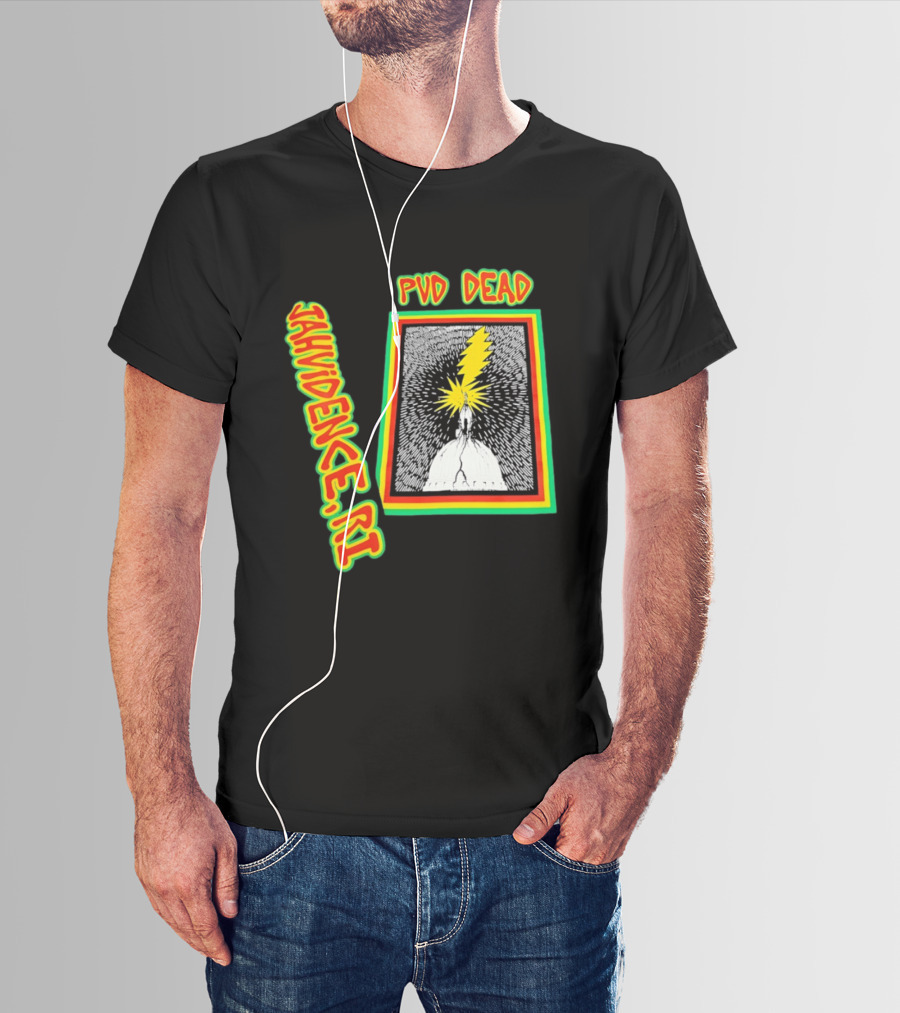 PVD Dead Jahvidence RI Providence Graphic Lightning Bolt T-Shirt
