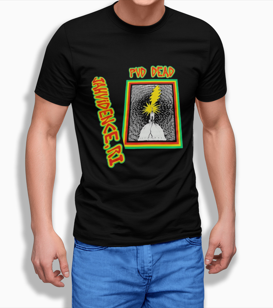 PVD Dead Jahvidence RI Providence Graphic Lightning Bolt T-Shirt