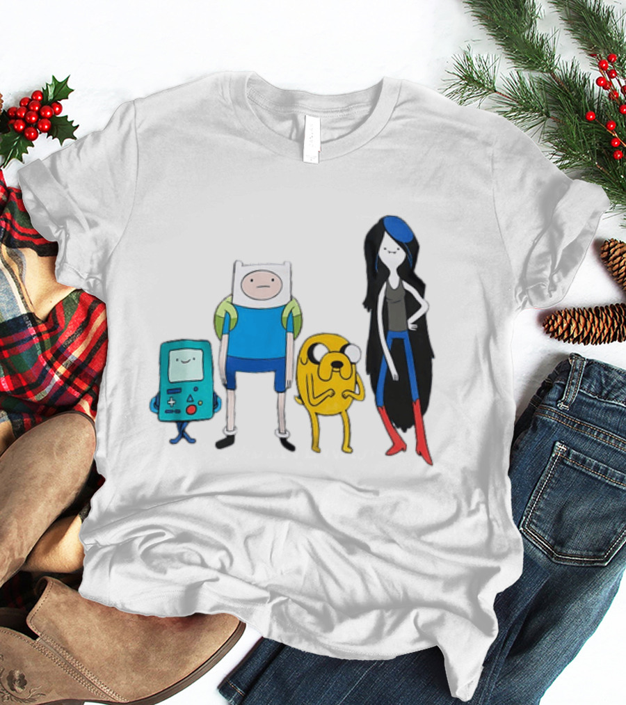 Adventure Time Finn Jake BMO Marceline Character Lineup T-Shirt