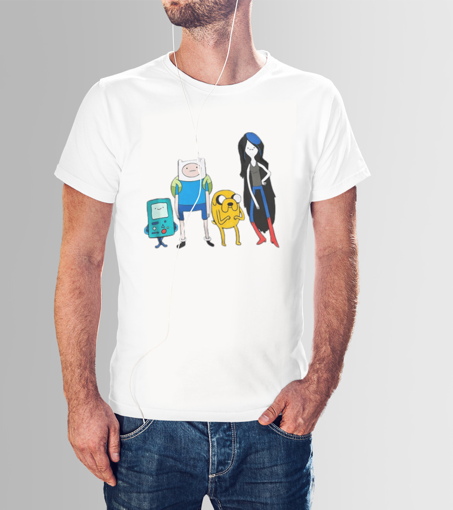 Adventure Time Finn Jake BMO Marceline Character Lineup T-Shirt