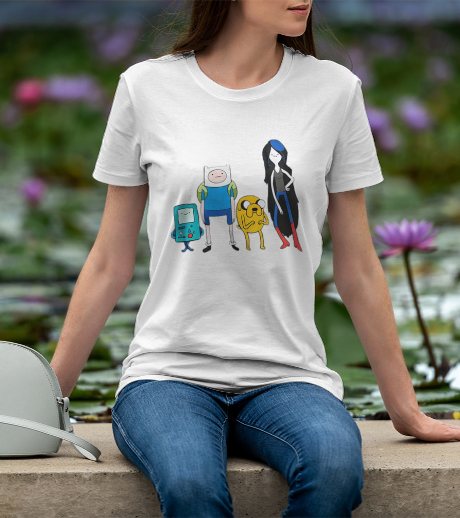 Adventure Time Finn Jake BMO Marceline Character Lineup T-Shirt