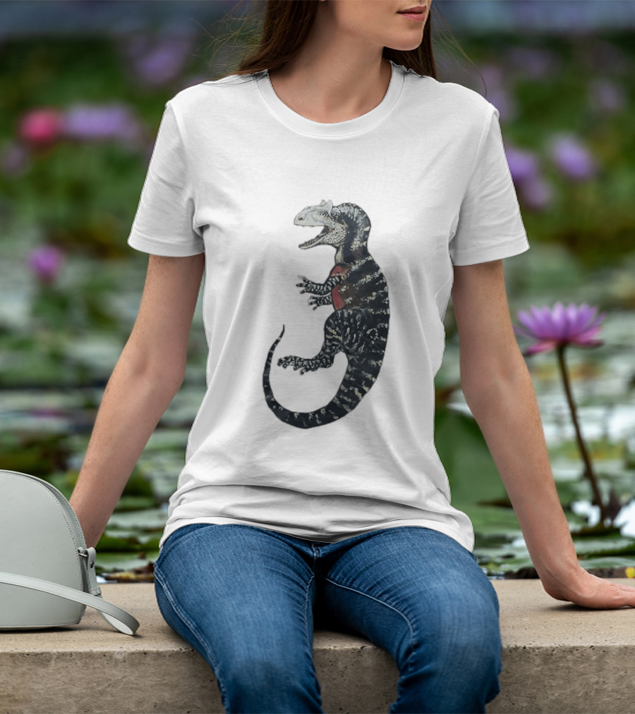 Allosaurus Dinosaur Prehistoric Paleontology Detailed Fossil T-Shirt