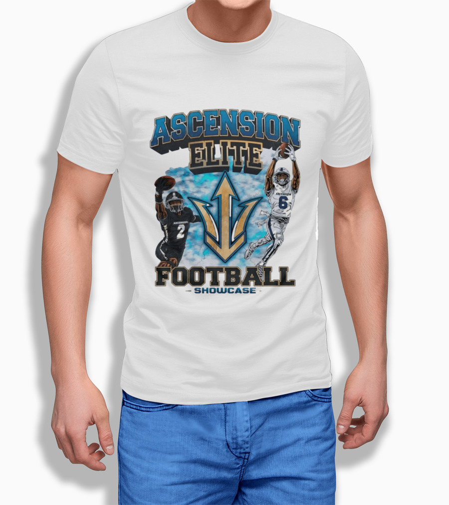 Ascension Elite Football Players 2 And 6 Showcase Sky Clouds T-Shirt