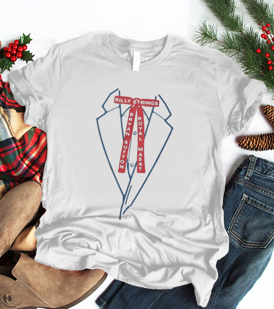 Billy Strings Bryan Sutton Royal Masat Red Tie Tuxedo T-Shirt