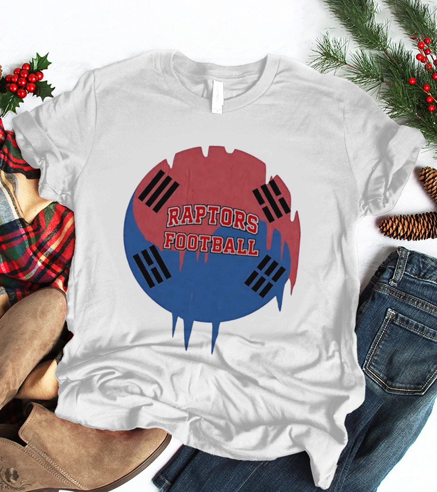 Raptors Football South Korean Flag Color T-Shirt
