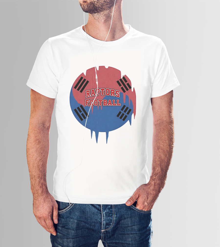 Raptors Football South Korean Flag Color T-Shirt