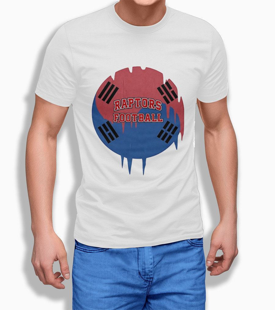 Raptors Football South Korean Flag Color T-Shirt