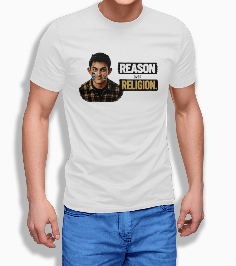 Reason Over Religion Intellectual Message T-Shirt