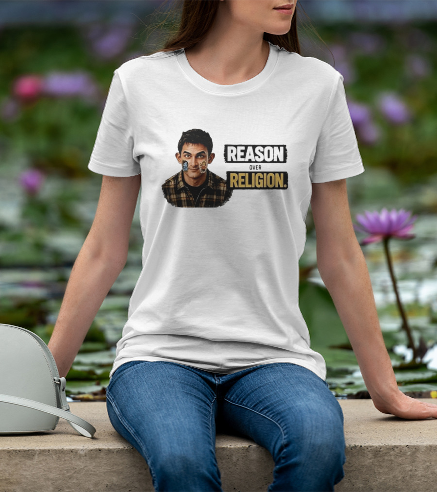Reason Over Religion Intellectual Message T-Shirt
