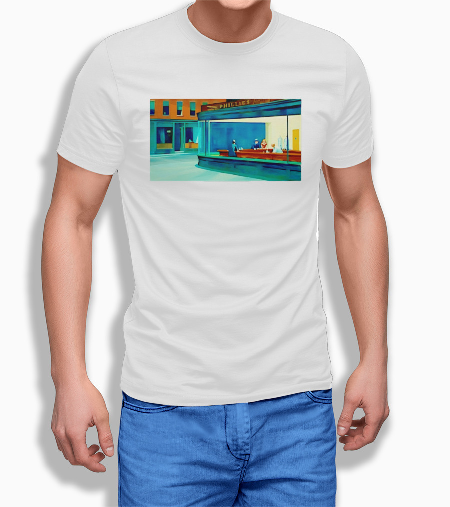 Philly Diner Institute Chicago Edward Hopper Scene T-Shirt