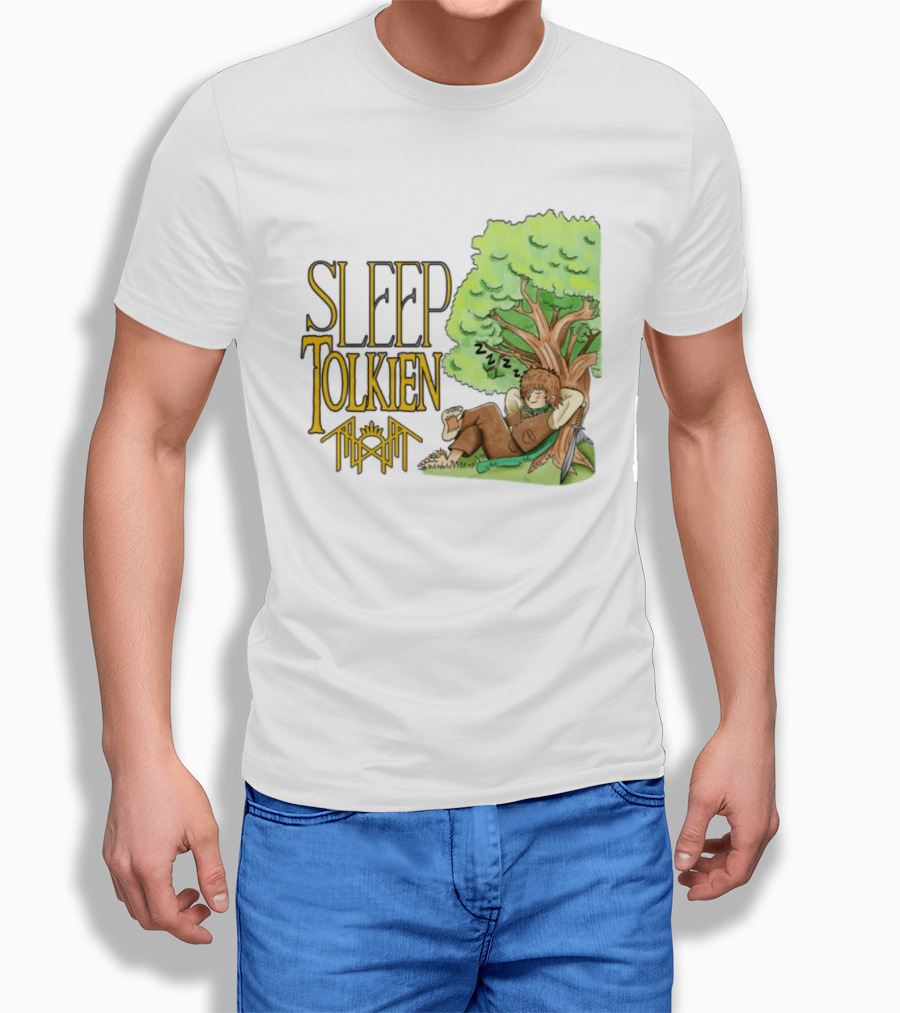 Sleep Tolkien Hobbit Nap Under Tree Fantasy T-Shirt