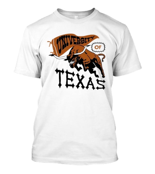 University Of Texas Longhorns Bull Mascot Banner T-Shirt