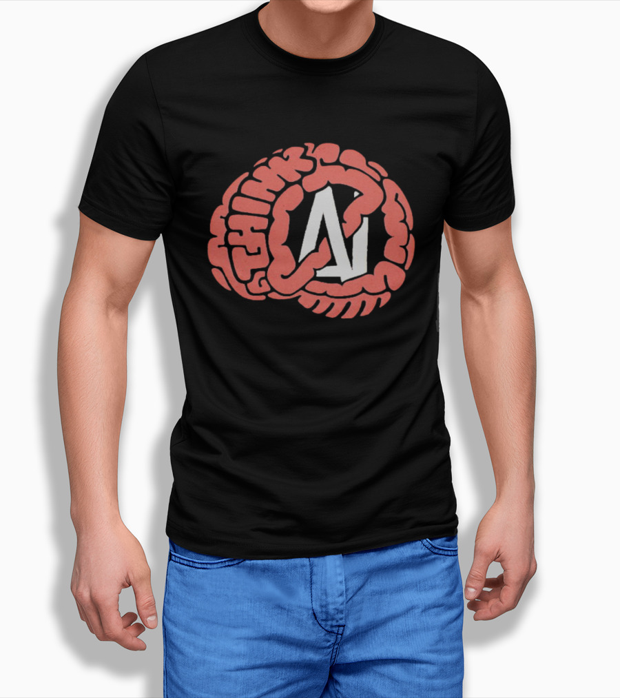Think AI Brain Concept With Neural Network Influence T-Shirt