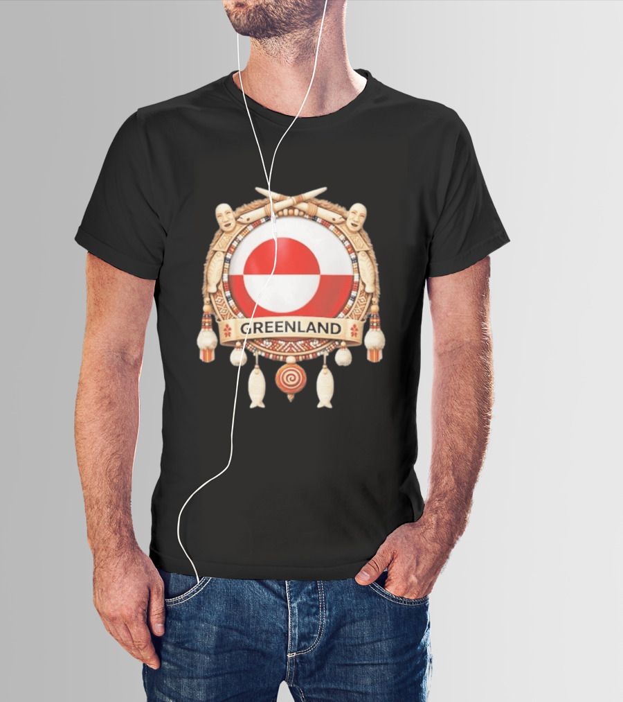 Greenland Native Heritage Circle Emblem Celebrating Cultural T-Shirt