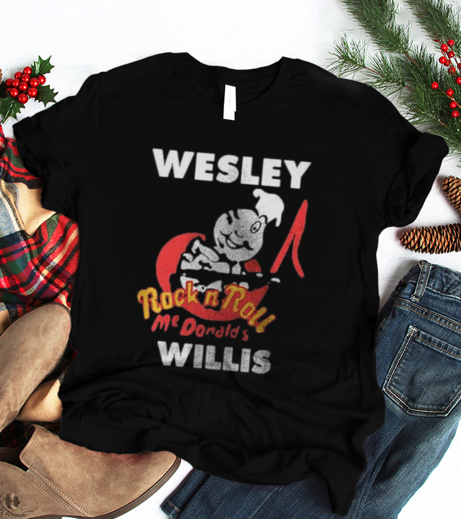 Wesley Willis McDonald's Rock N Roll Cartoon Character Moon T-Shirt