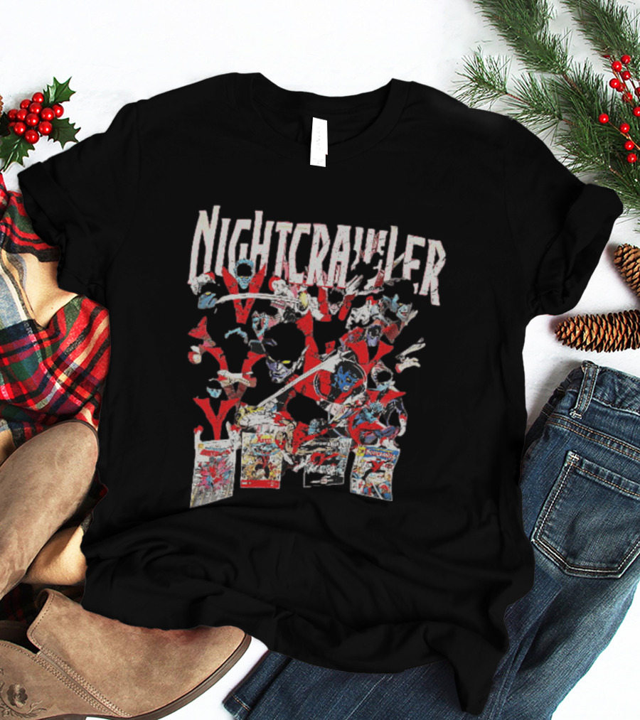 Nightcrawler X Men Comics Marvel The Amazing Nightcrawler Pages T-Shirt