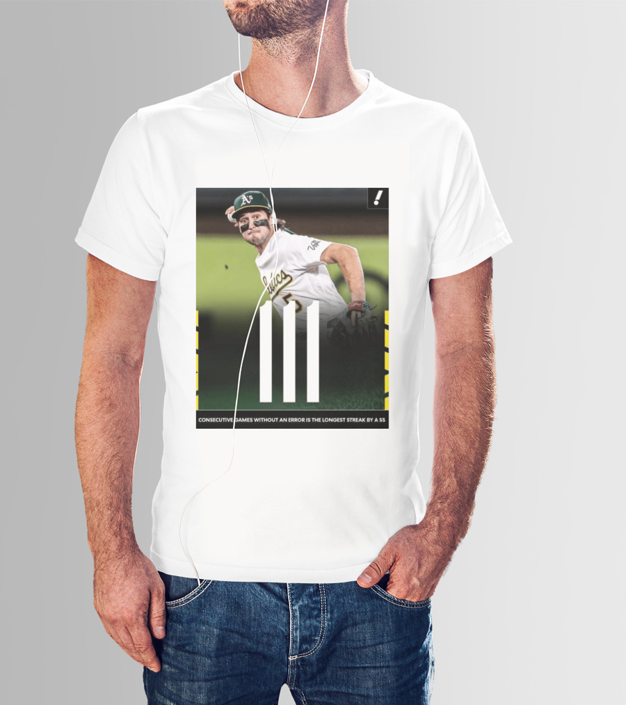 Jacob Wilson Athletics 111 Consecutive Errorless Games Record By Shortstop T-Shirt