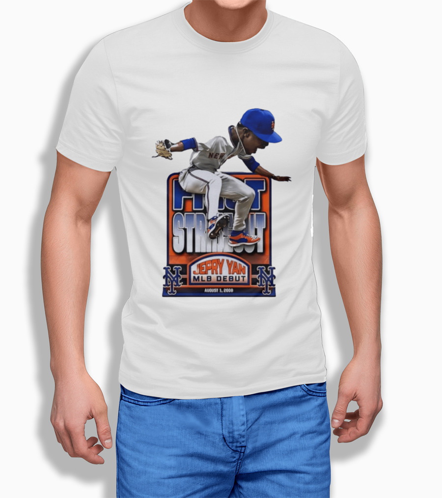 New York Mets Jepry Yan MLB Debut First Strikeout August 1 2008 T-Shirt