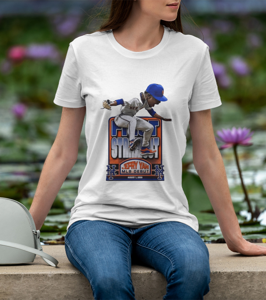 New York Mets Jepry Yan MLB Debut First Strikeout August 1 2008 T-Shirt