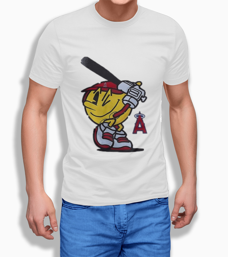 Los Angeles Angels Pacman Baseball T-Shirt