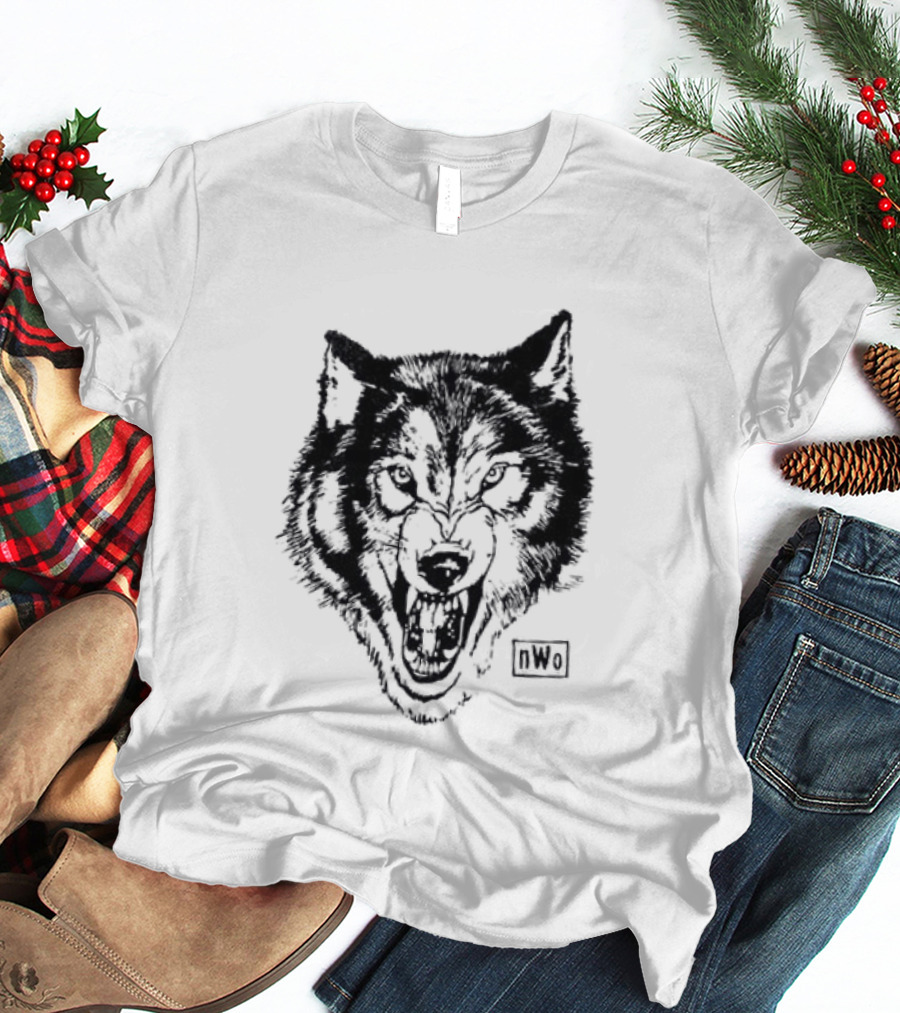 NWO New World Order Wolfpack Black Wolf Head T-Shirt
