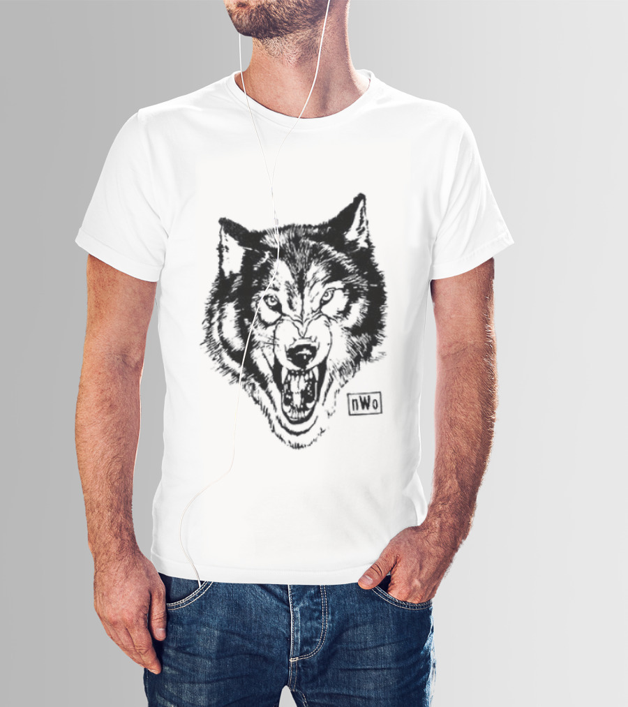 NWO New World Order Wolfpack Black Wolf Head T-Shirt