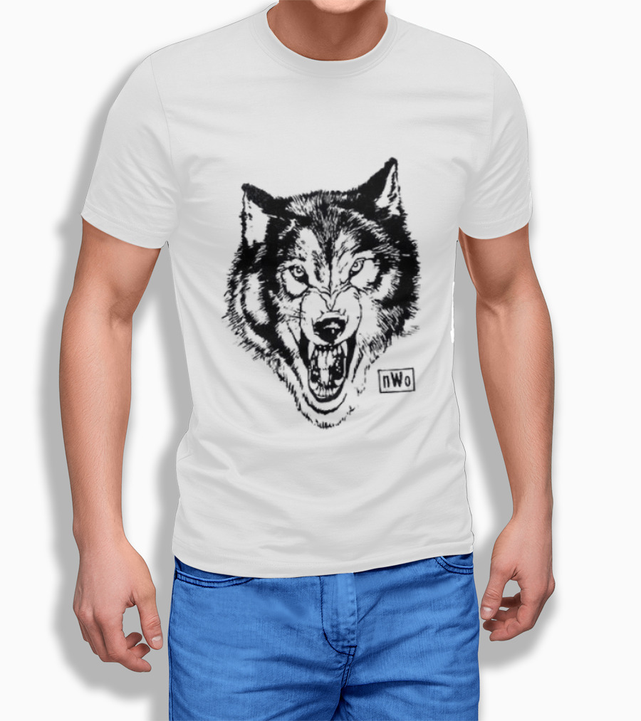 NWO New World Order Wolfpack Black Wolf Head T-Shirt