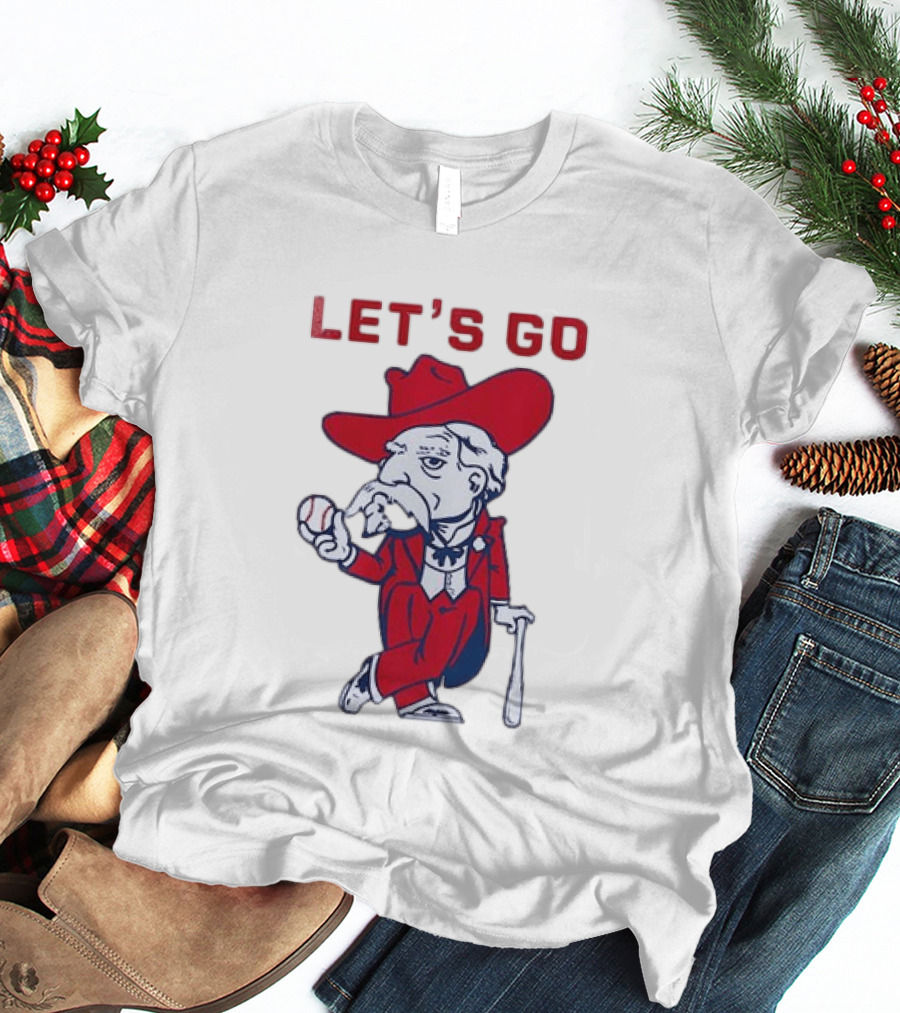 Ole Miss Rebel Mascot Let's Go Baseball T-Shirt