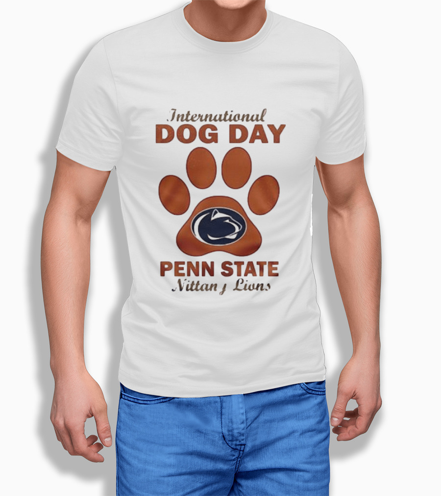 International Dog Day Paw Print Penn State Nittany Lions T-Shirt