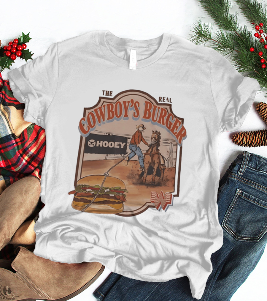 Hooey The Real Cowboy's Burger Western Ranch Rodeo T-Shirt