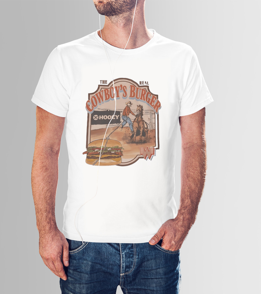 Hooey The Real Cowboy's Burger Western Ranch Rodeo T-Shirt